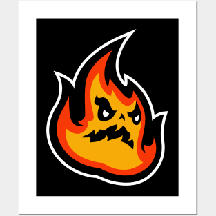 Flame Mascot Posters and Art